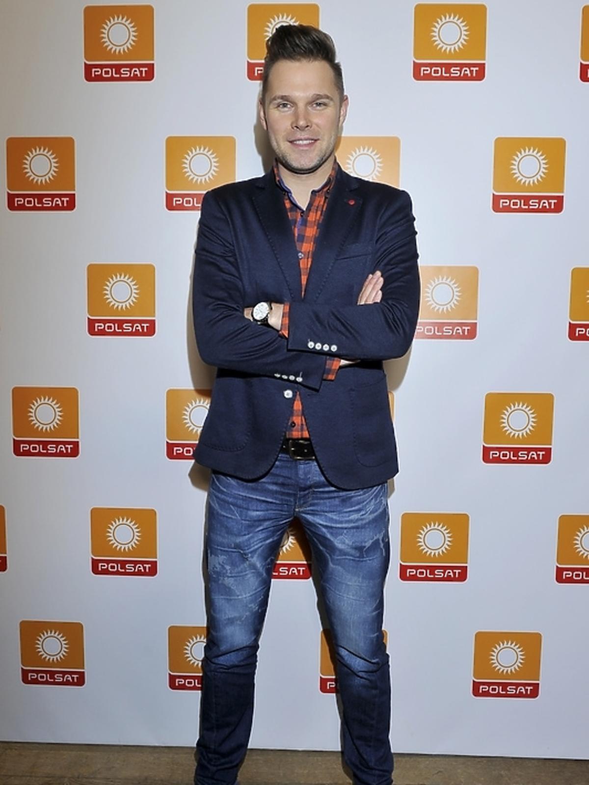 Marek Kaliszuk na konferencji serialu To Nie Koniec Świata