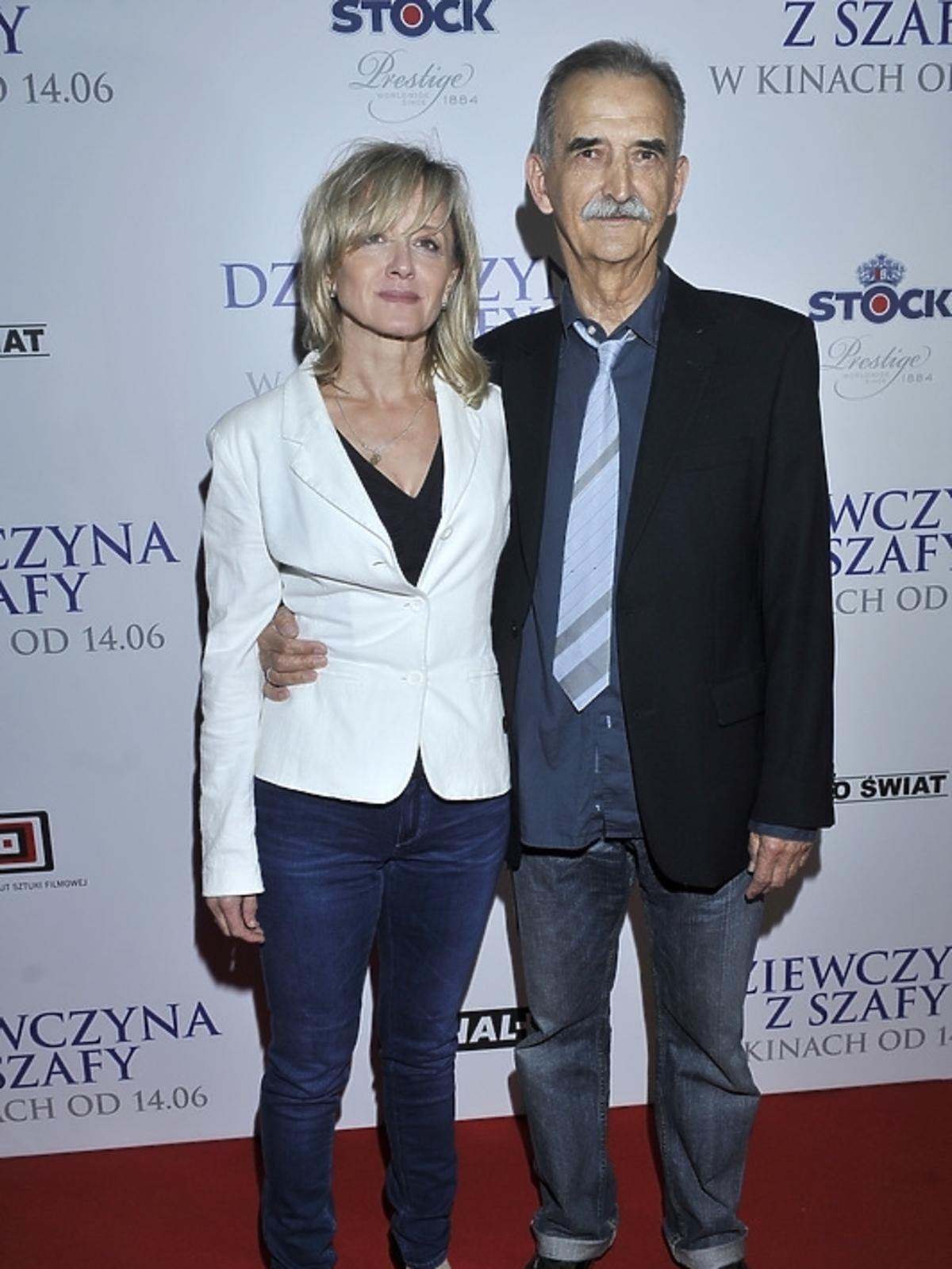 Marek Koterski z żoną na premierze filmu 