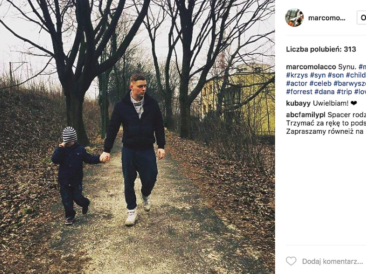Marek Molak z synem
