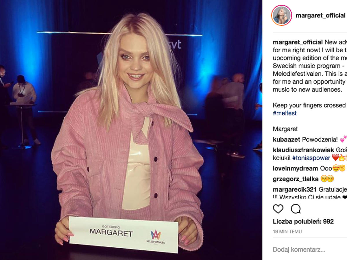Margaret chce wystąpić w szwedzkich preselekcjach do Eurowizji 2018