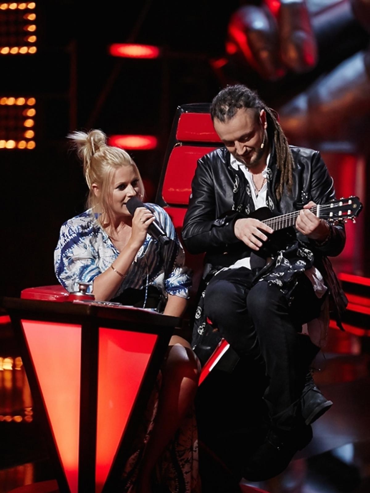 Maria Sadowska i Baron na planie The Voice of Poland 6