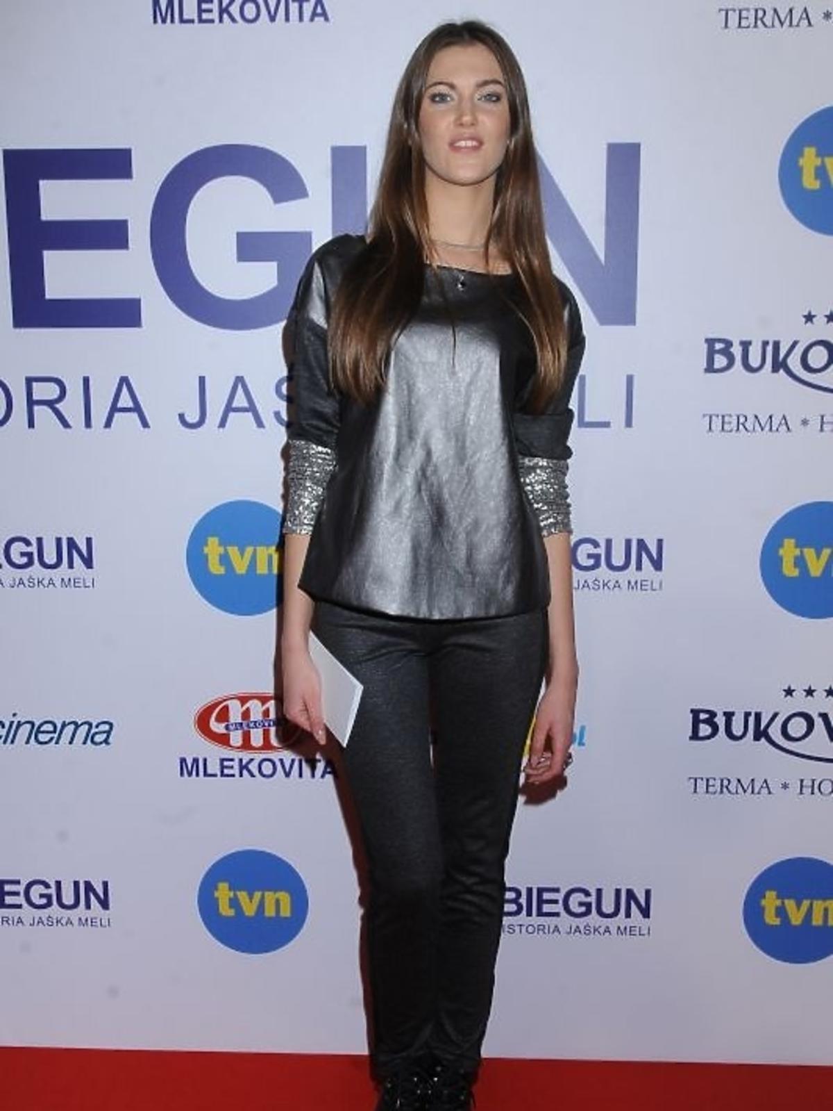 Maria Stępień na premierze filmu