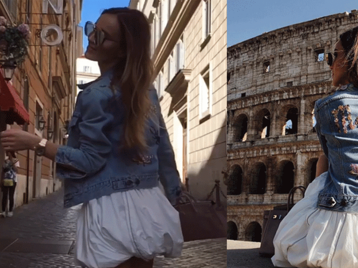 Marina tańczy na ulicach Rzymu