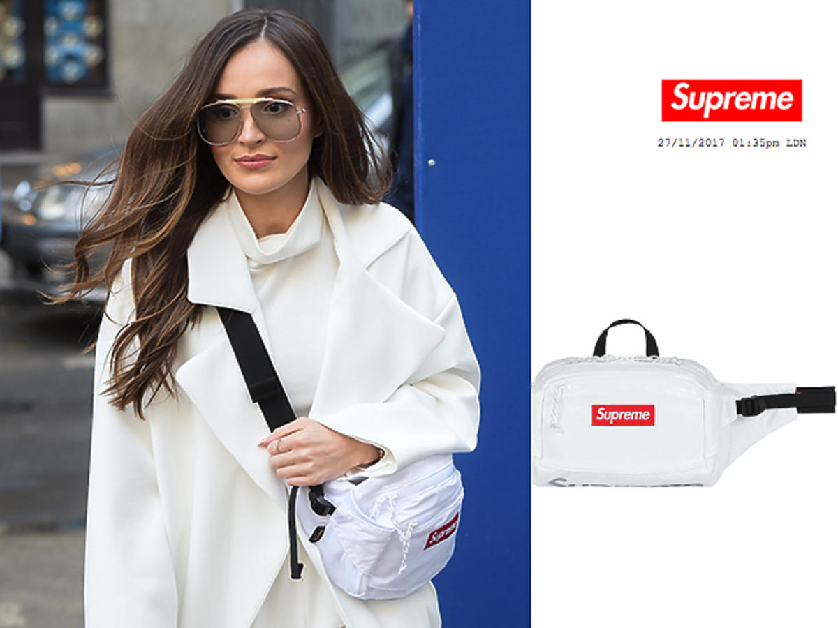 Marina w białym total looku z nerką Supreme