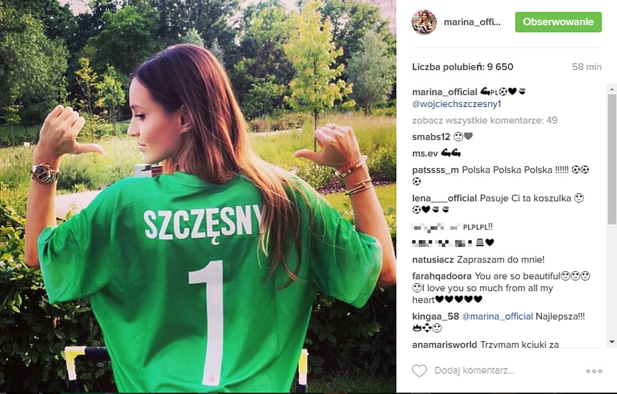 Marina w koszulce Wojtka Szczęsnego