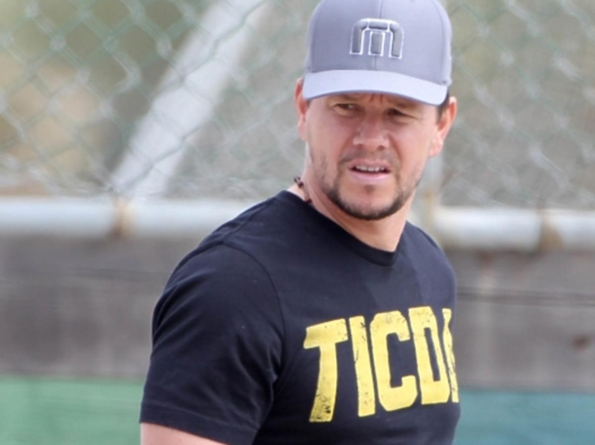 Mark Wahlberg na meczu syna