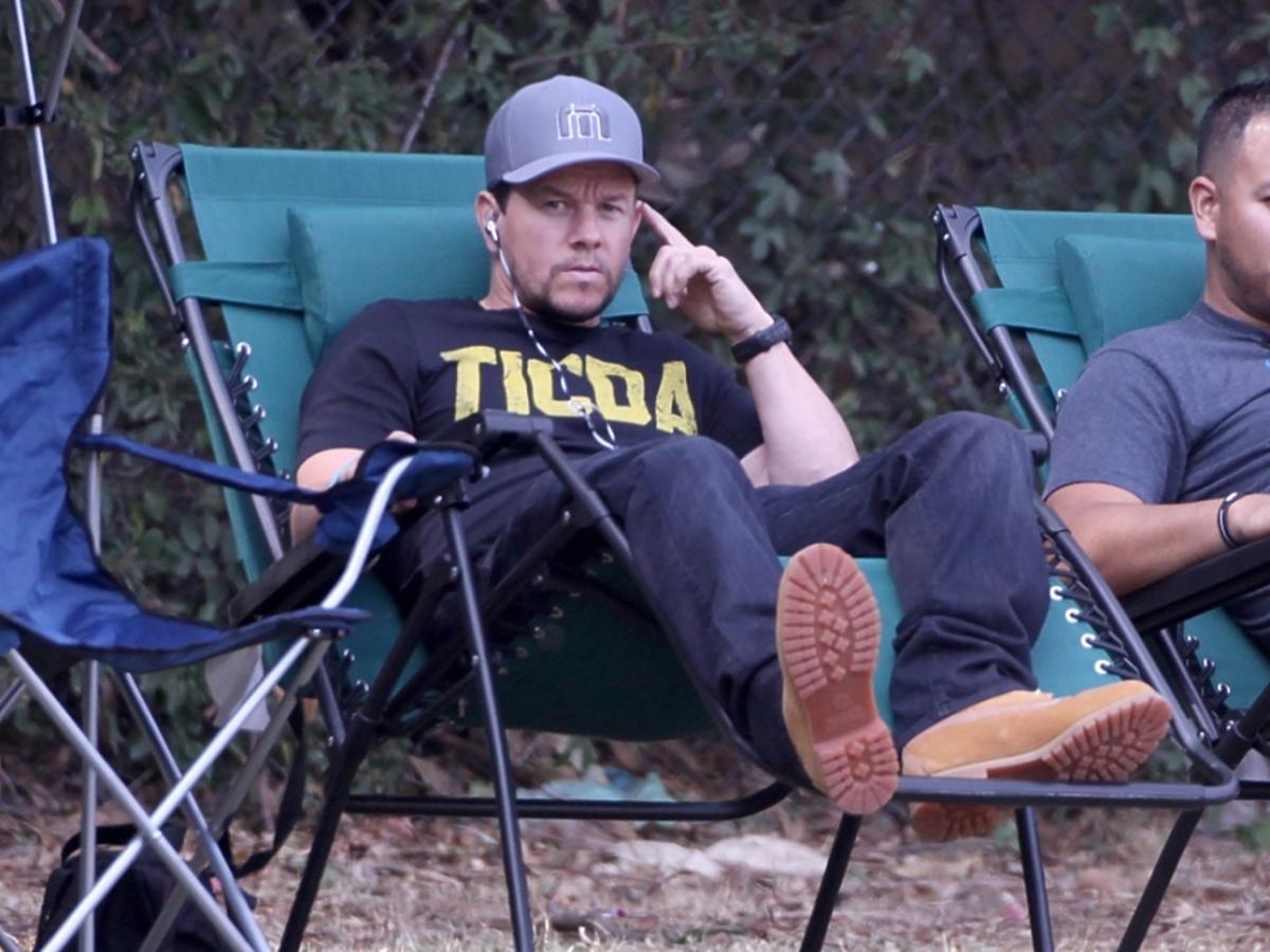 Mark Wahlberg na meczu syna