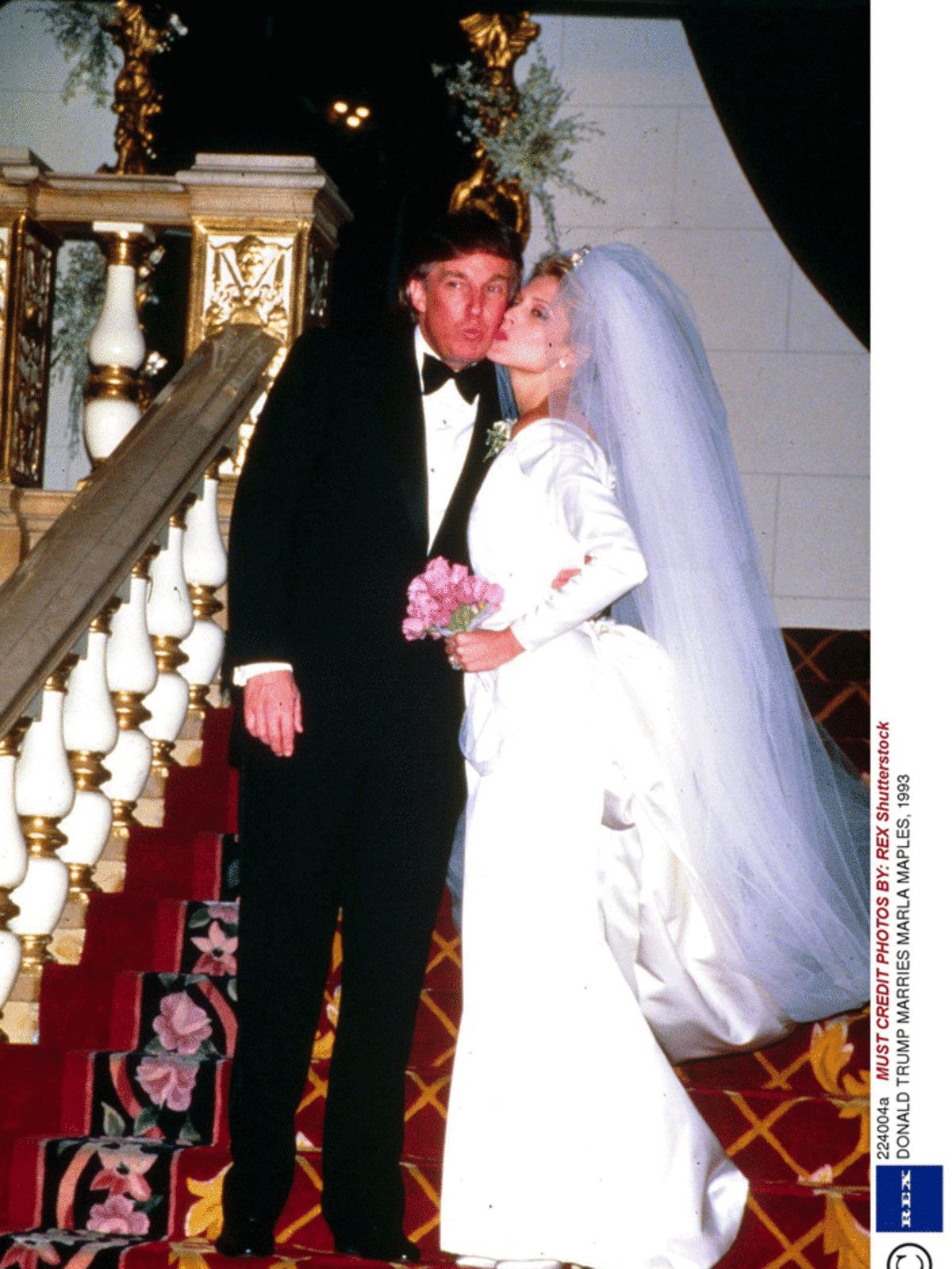 Marla Maples i Donald Trump - zdjęcie ze ślubu