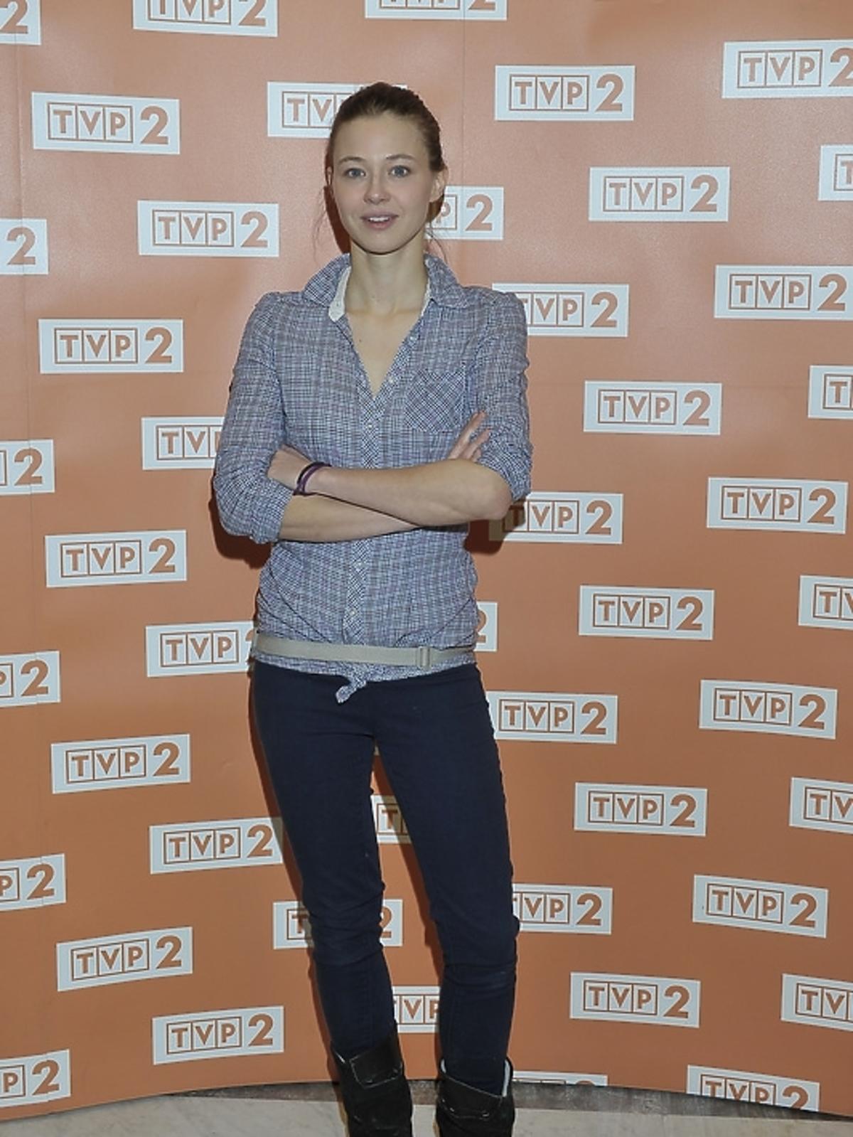 Marta Juras na konferencji serialu 