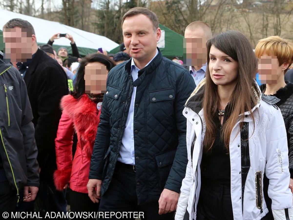Marta Kaczyńska i Andrzej Duda na nartach