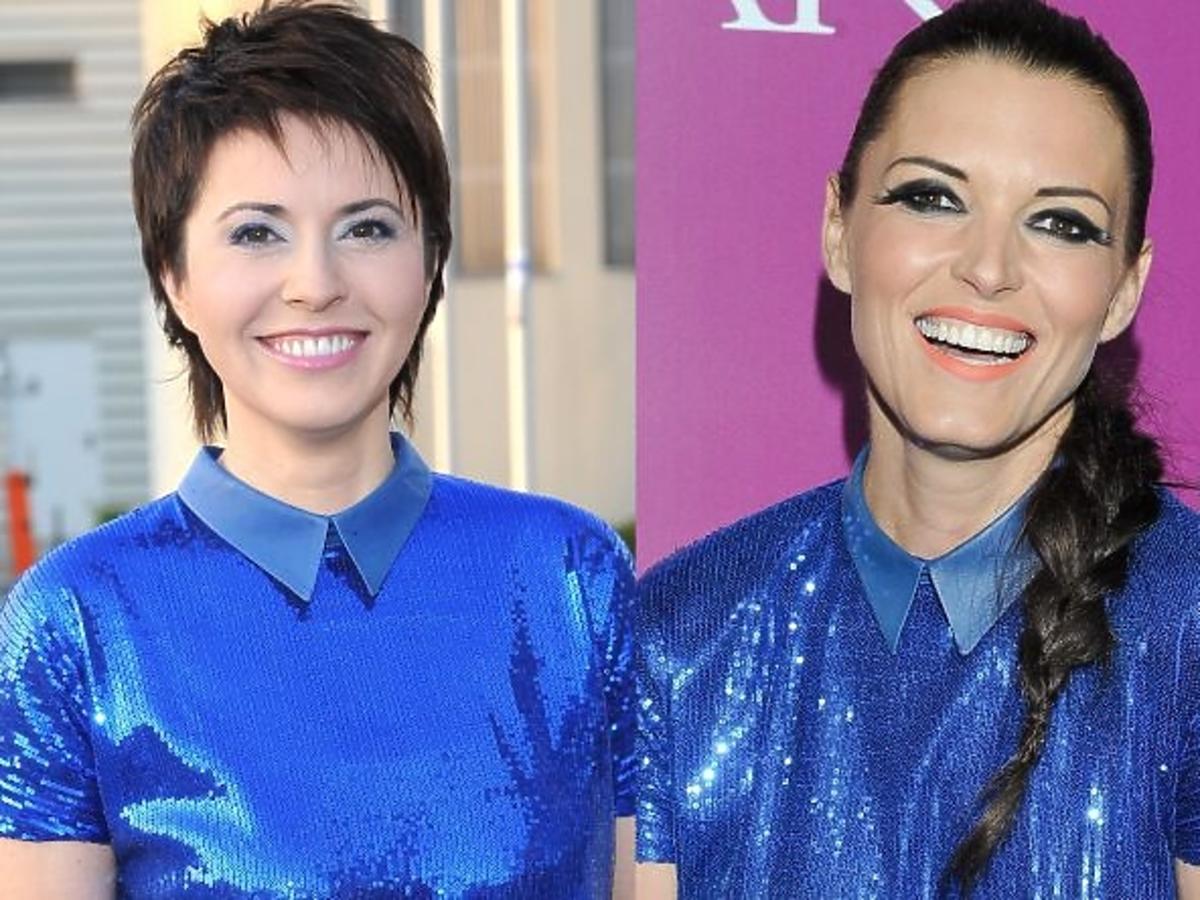 Marta Kielczyk i Ilona Felicjańska w takiej samej sukience