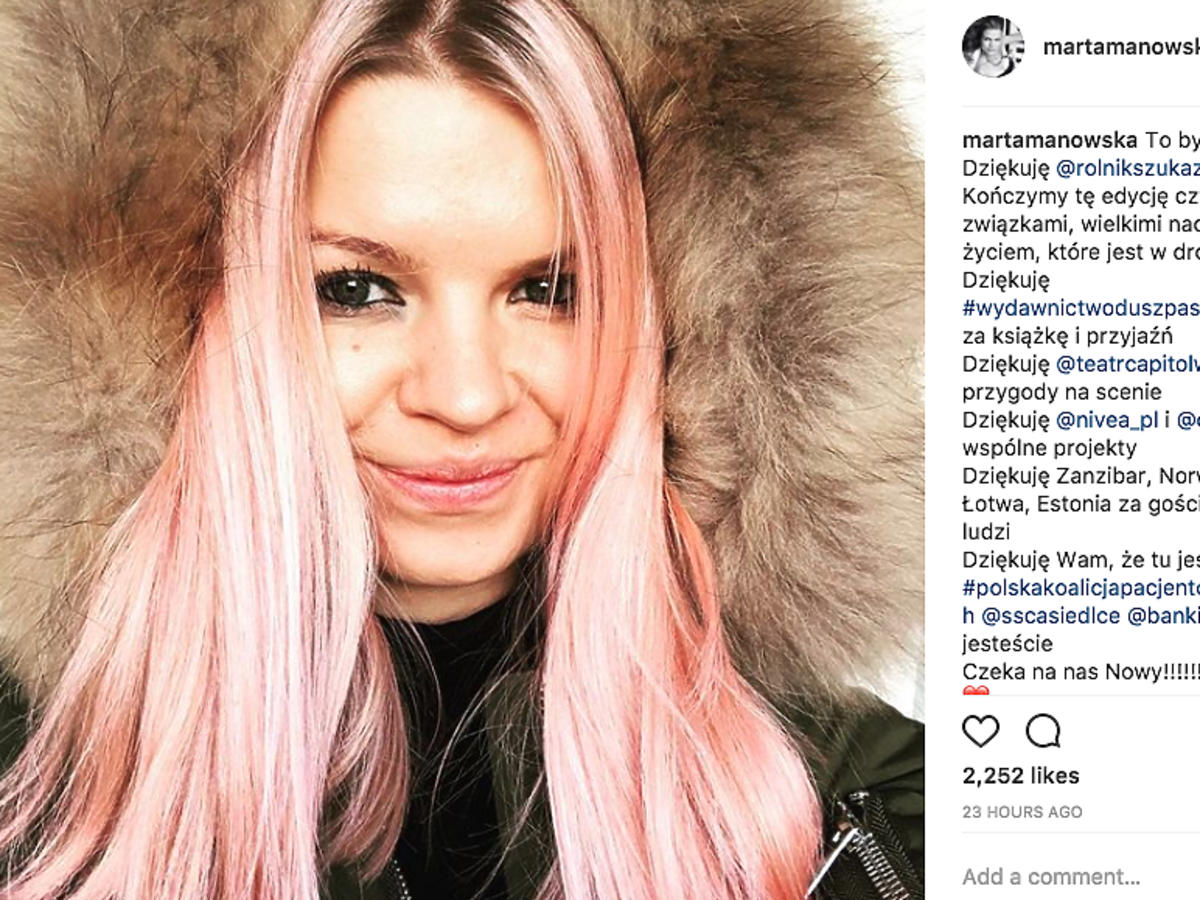 Marta Manowska różowe włosy