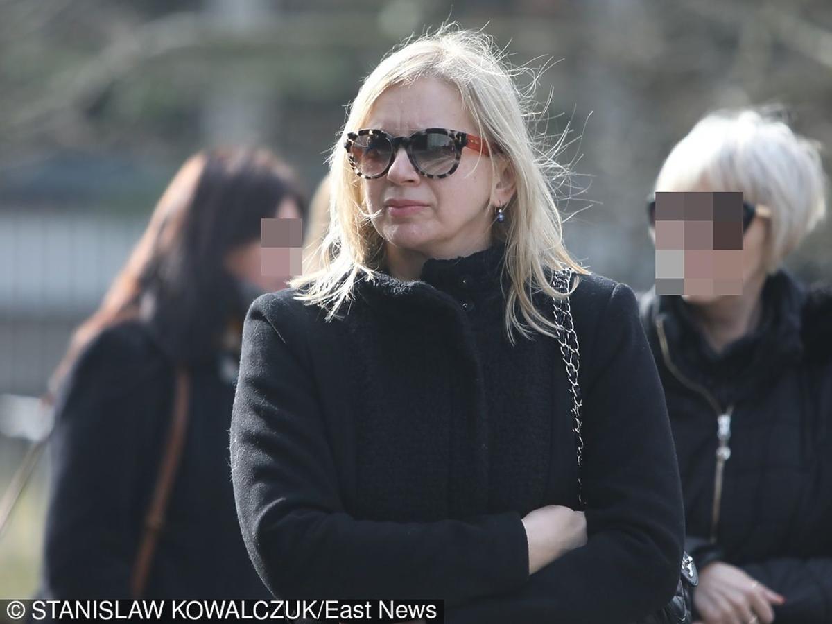 Marzena Rogalska na pogrzebie Danuty Szaflarskiej
