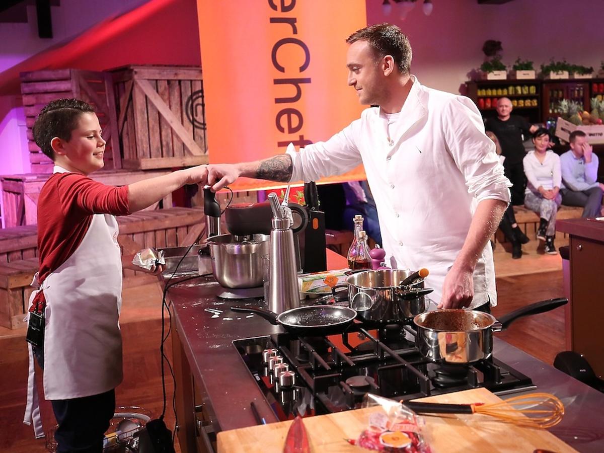 Mateusz Gessler na planie MasterChef Junior