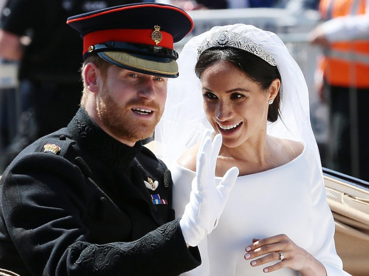 Meghan Markle i książę Harry podczas ślubu