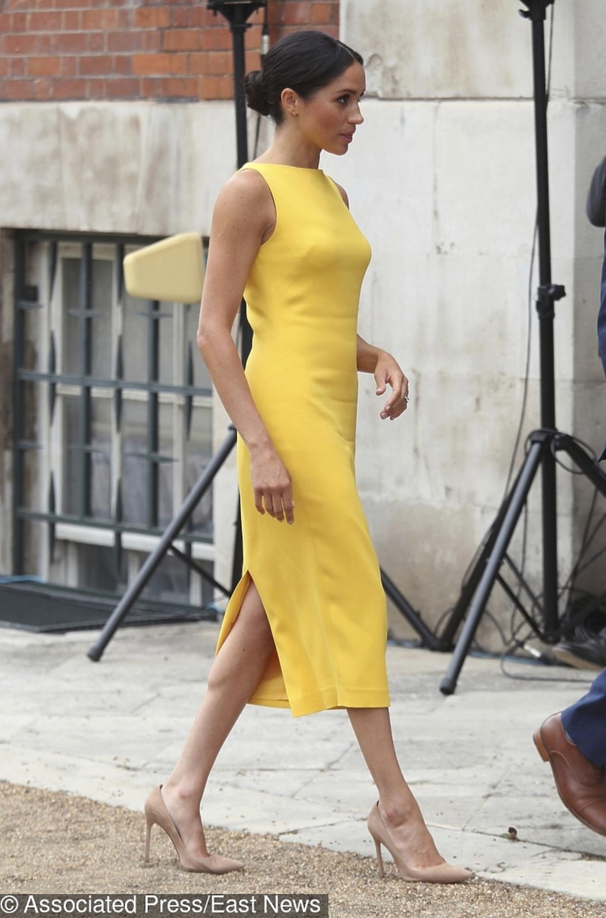 Meghan Markle w zółtej sukience