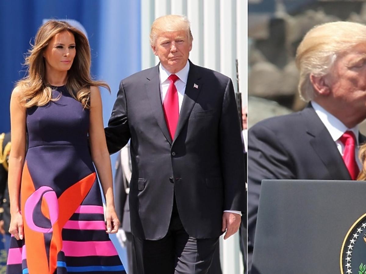 Czułe gesty Donalda Trumpa wobec żony Melanii Trump