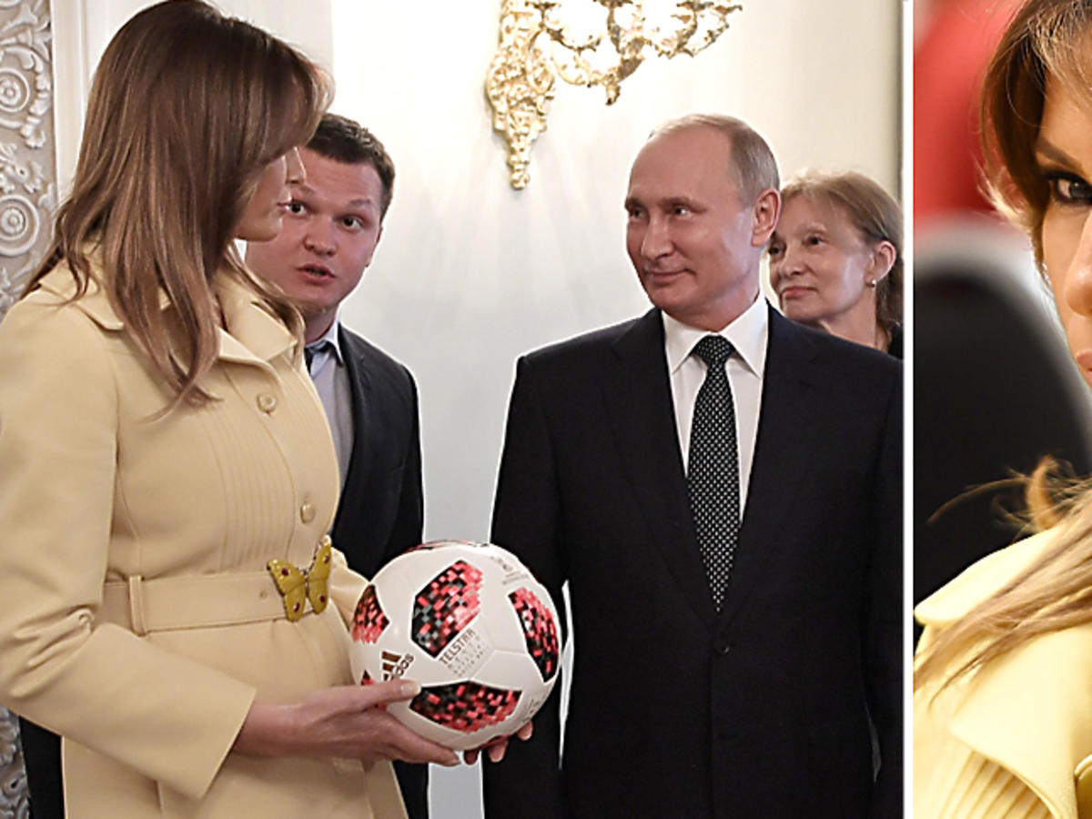 Melania Trump i Władimir Putin na szczycie w Helsinkach