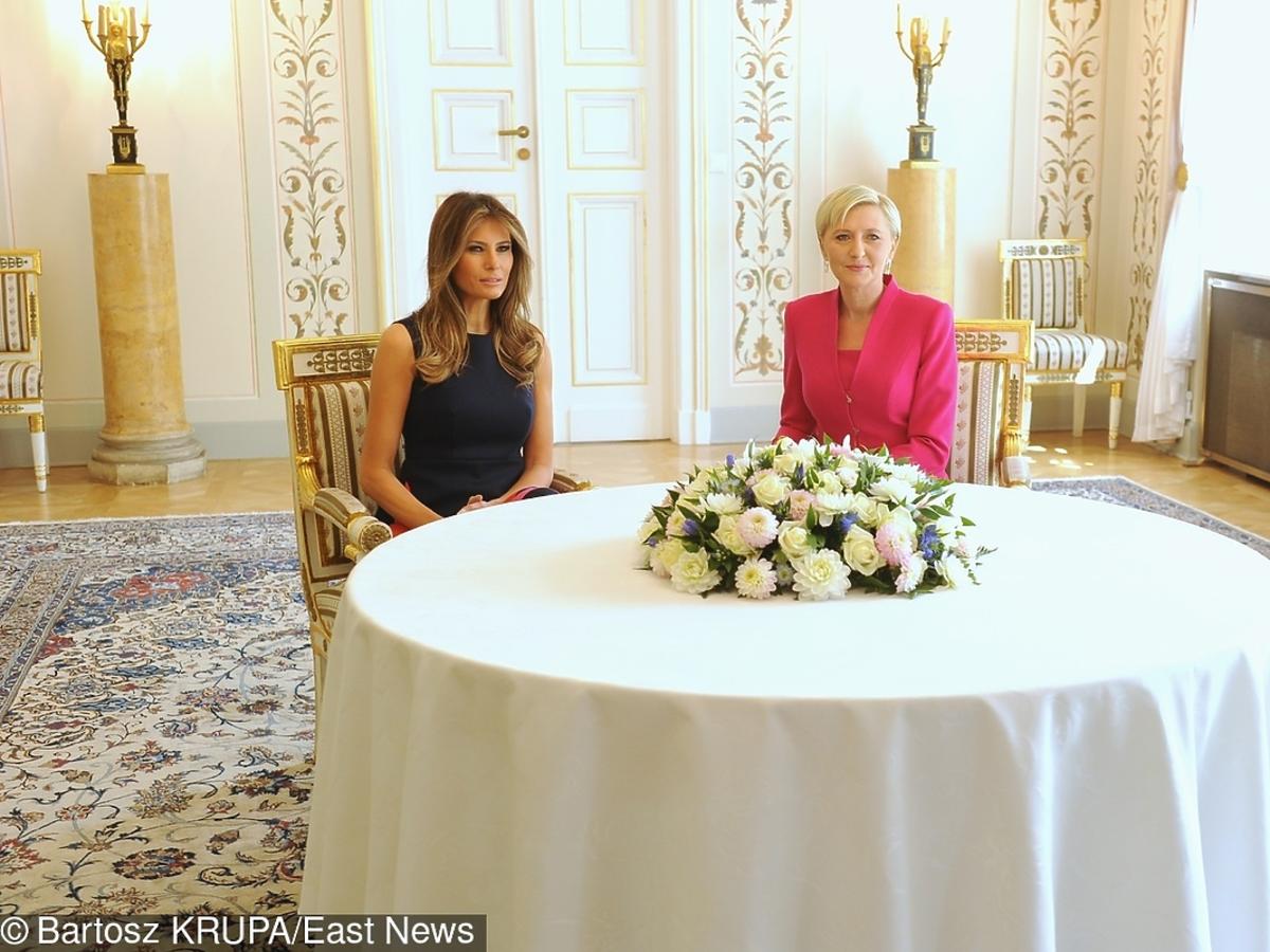 Melania Trump na spotkaniu z Agatą Dudą