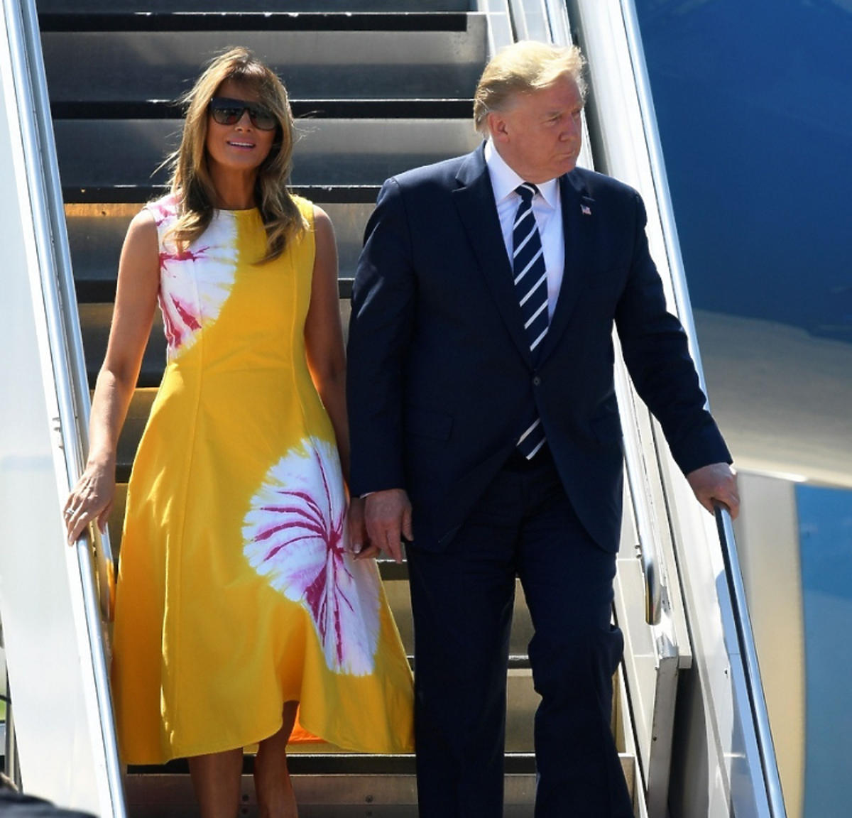 Melania Trump w żółtej sukience