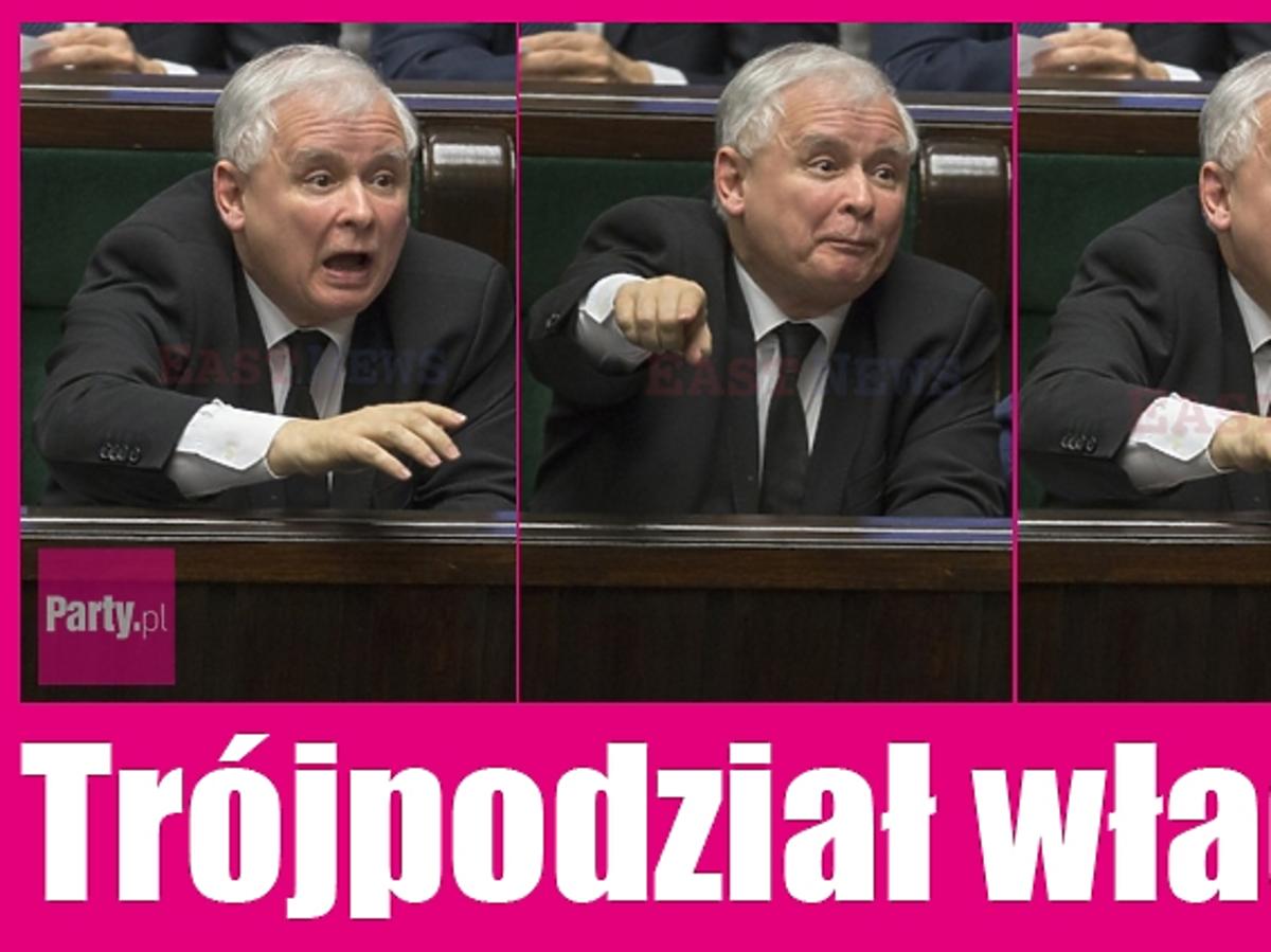 Mem Jarosław Kaczyński trójpodział władzy