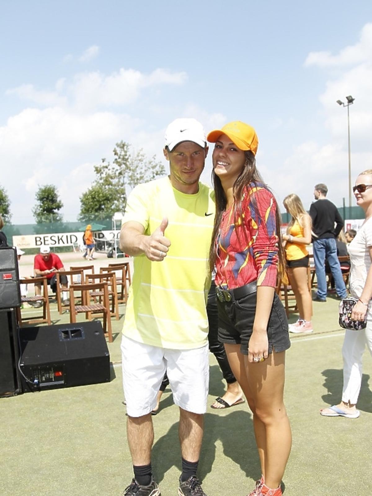 Mezo z żoną na Turnieju Tenisa Ziemnego Artystów Polskich Beskid Cup 2013 