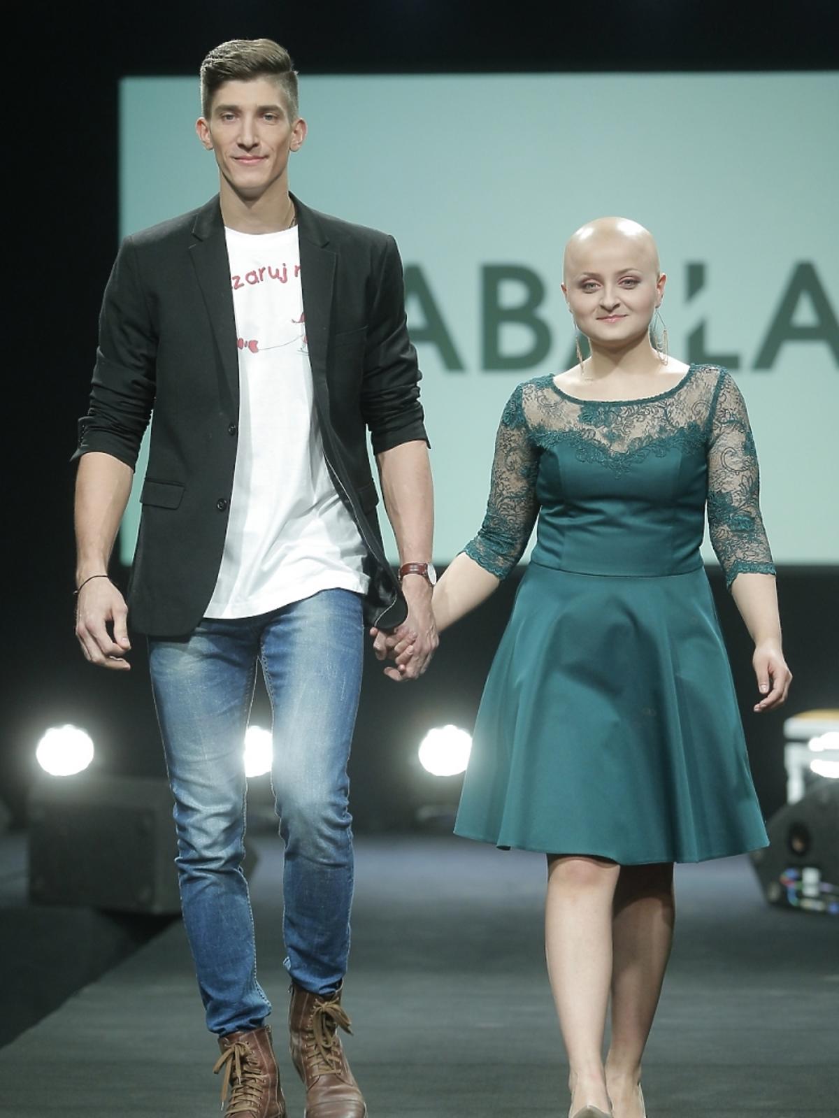 Michał Baryza na pokazie mody