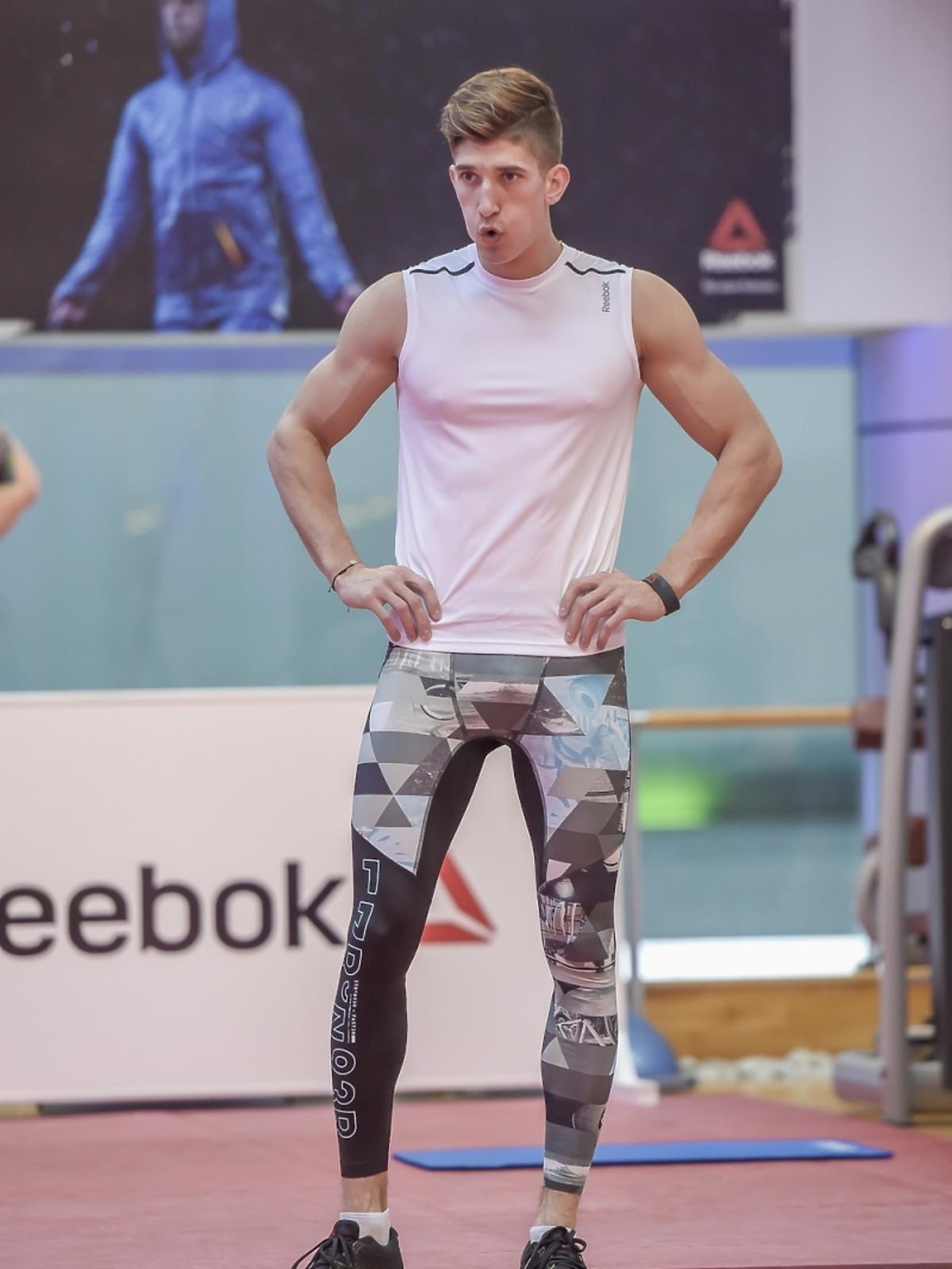 Michał Baryza podczas przygotowań do Reebok Fitness Camp 2015