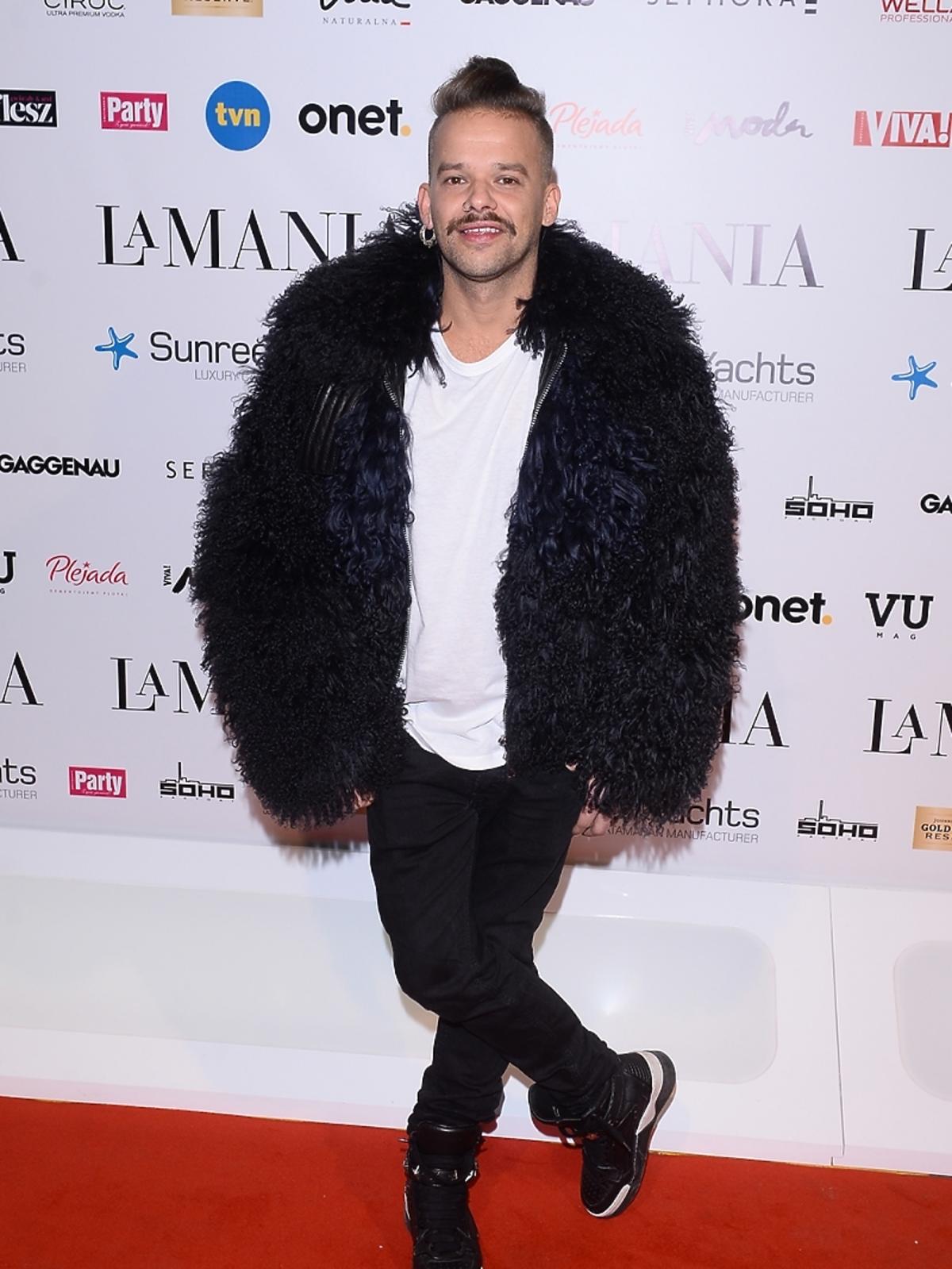 Michał Piróg na pokazie La Manii 2014 w Soho Factory
