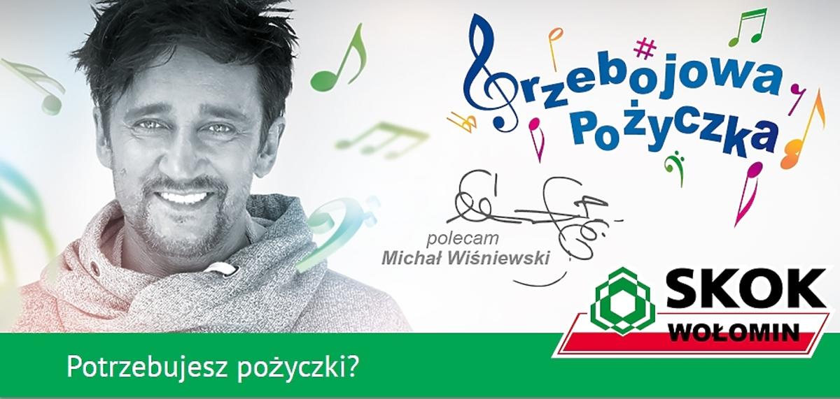 Michał Wiśniewski w reklamie SKOK Przebojowa Pożyczka