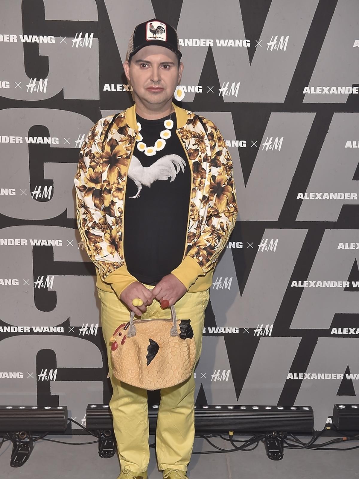 Michał Witkowski na premierze kolekcji Alexander Wang dla H&M
