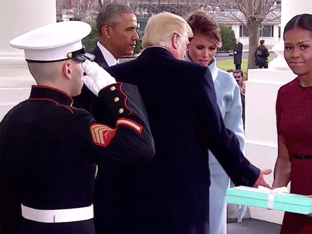 Michelle Obama dostała prezent od Melanii Trump - wideo