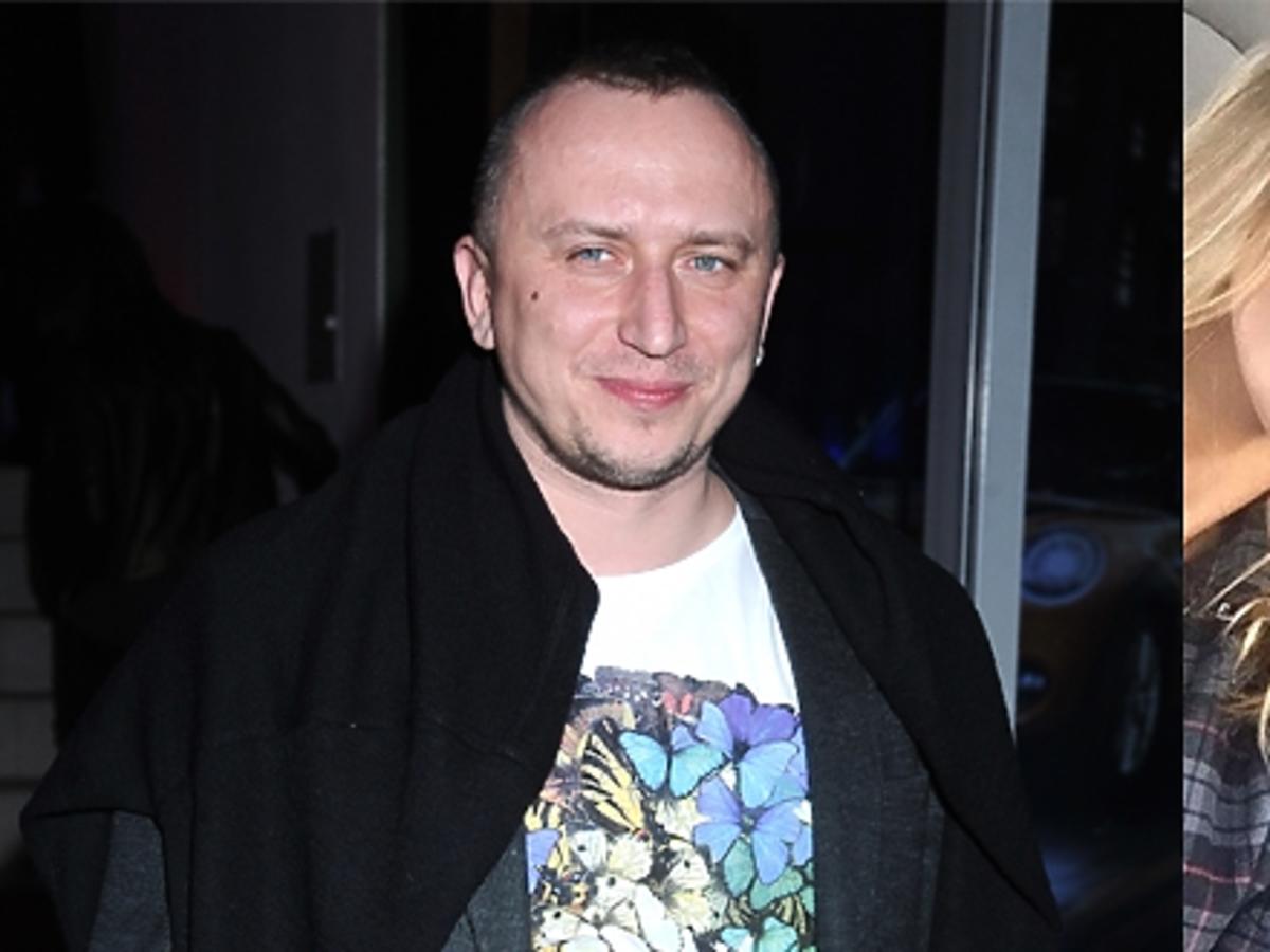 Mikołaj Lizut w czarnej kurtce, Anja Rubik w koszuli w kratkę, Lucyna Szymańska za kierownicą