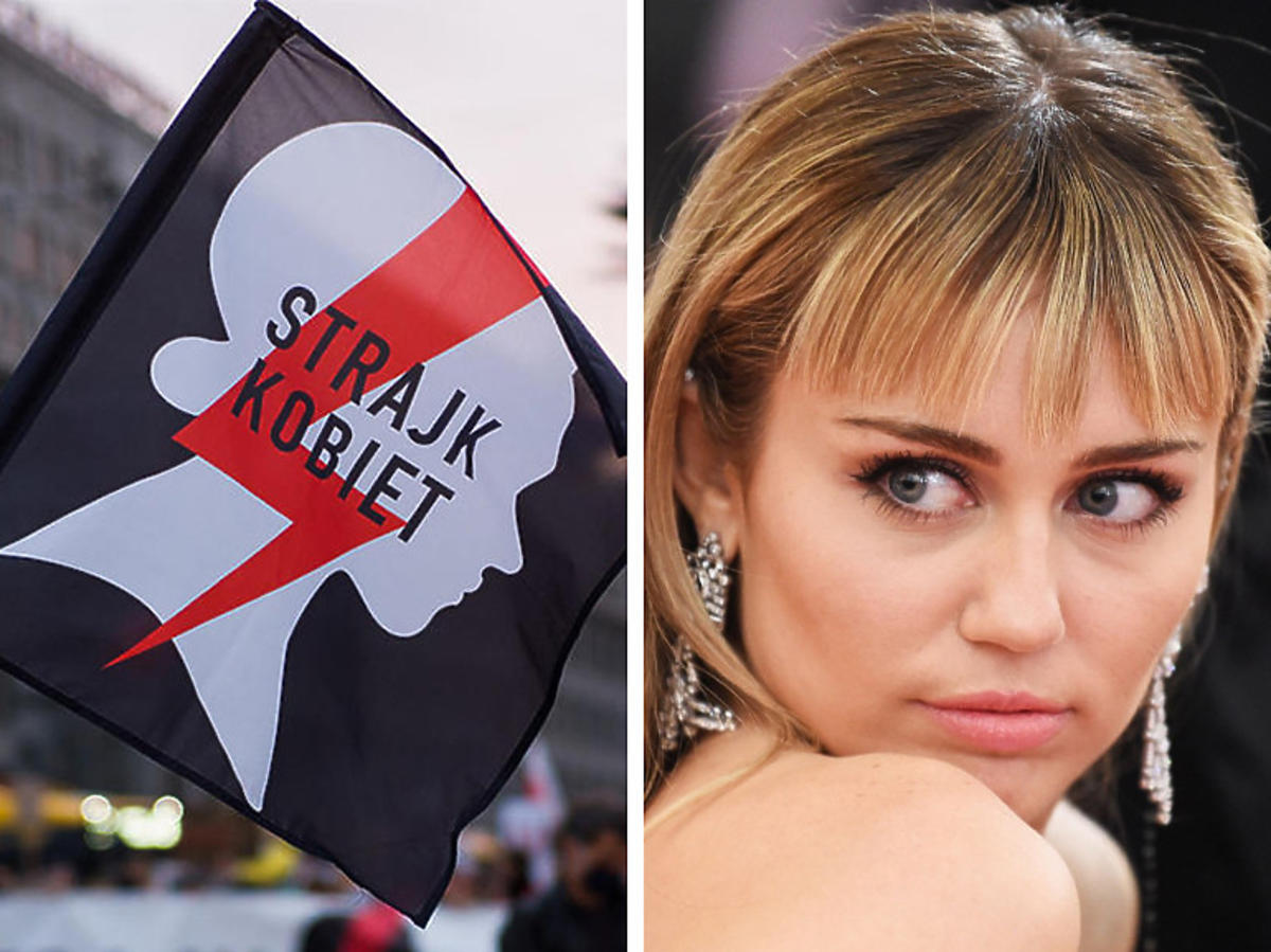 Miley Cyrus wspiera Strajk Kobiet w Polsce