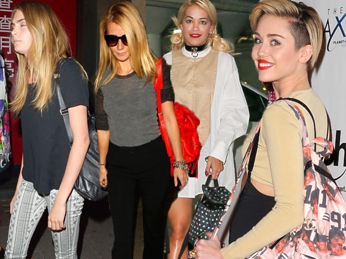 Miley Cyrus z plecakiem Chanel