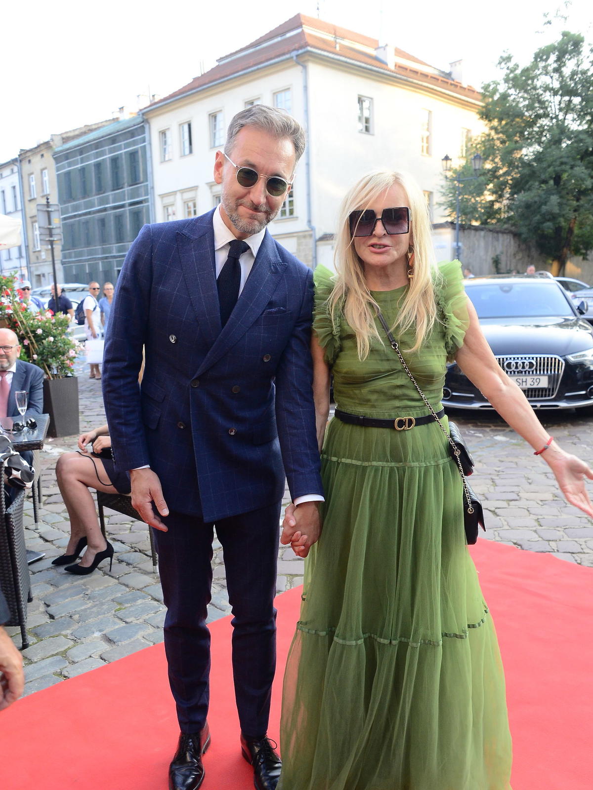 Monika Olejnik i Piotr Kraśko na ślubie Edwarda Miszczaka i Anny Cieślak