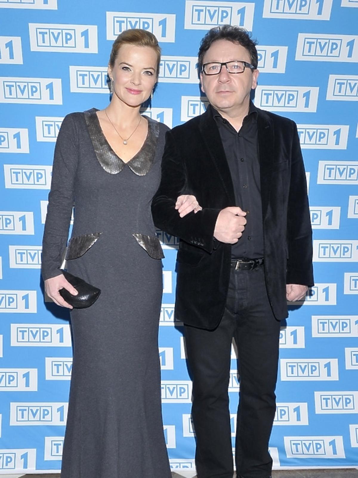 Monika Richardson i Zbigniew Zamachowski na gali rozdania nagród Wiktory 2012