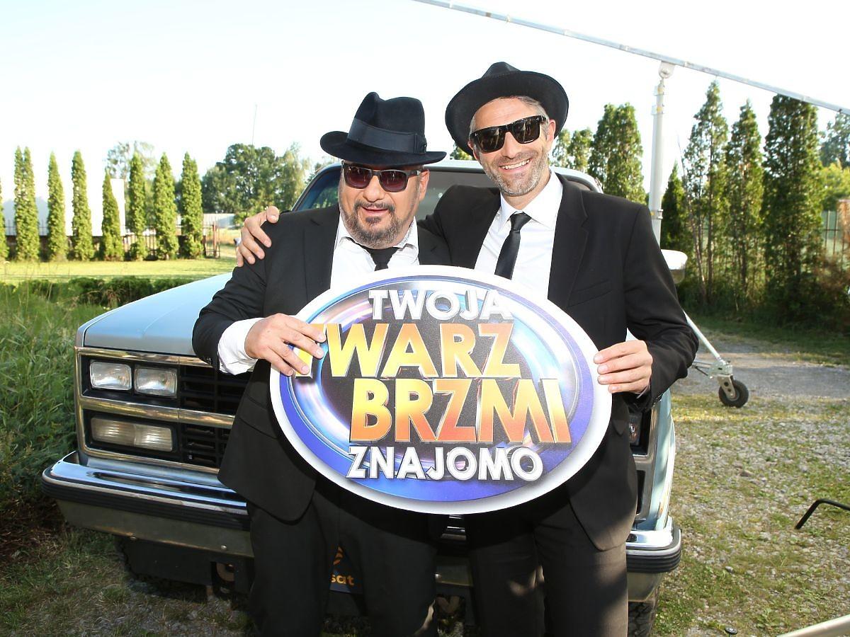 Na fotografii Piotr Gąsowski i Maciej Dowbor z programu Twoja Twarz Brzmi Znajomo na główną