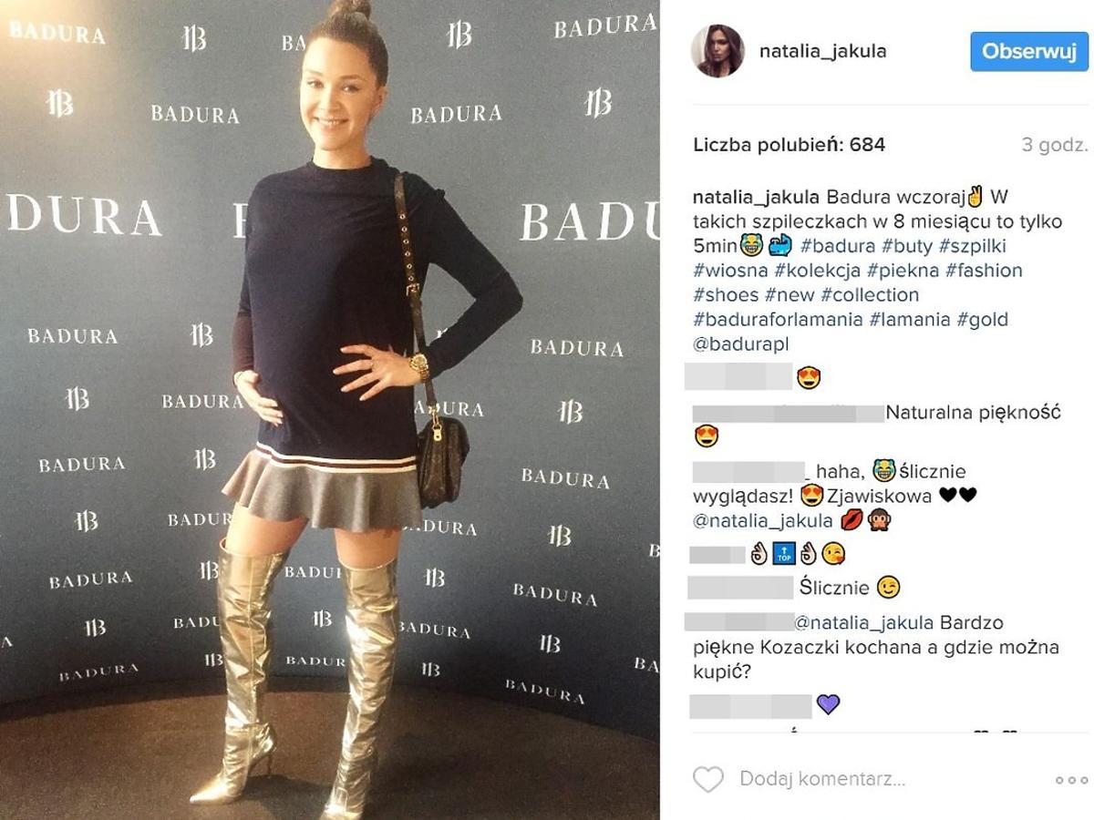 Natalia Jakuła w 8. miesiącu ciąży nie rezygnuje z bardzo wysokich szpilek