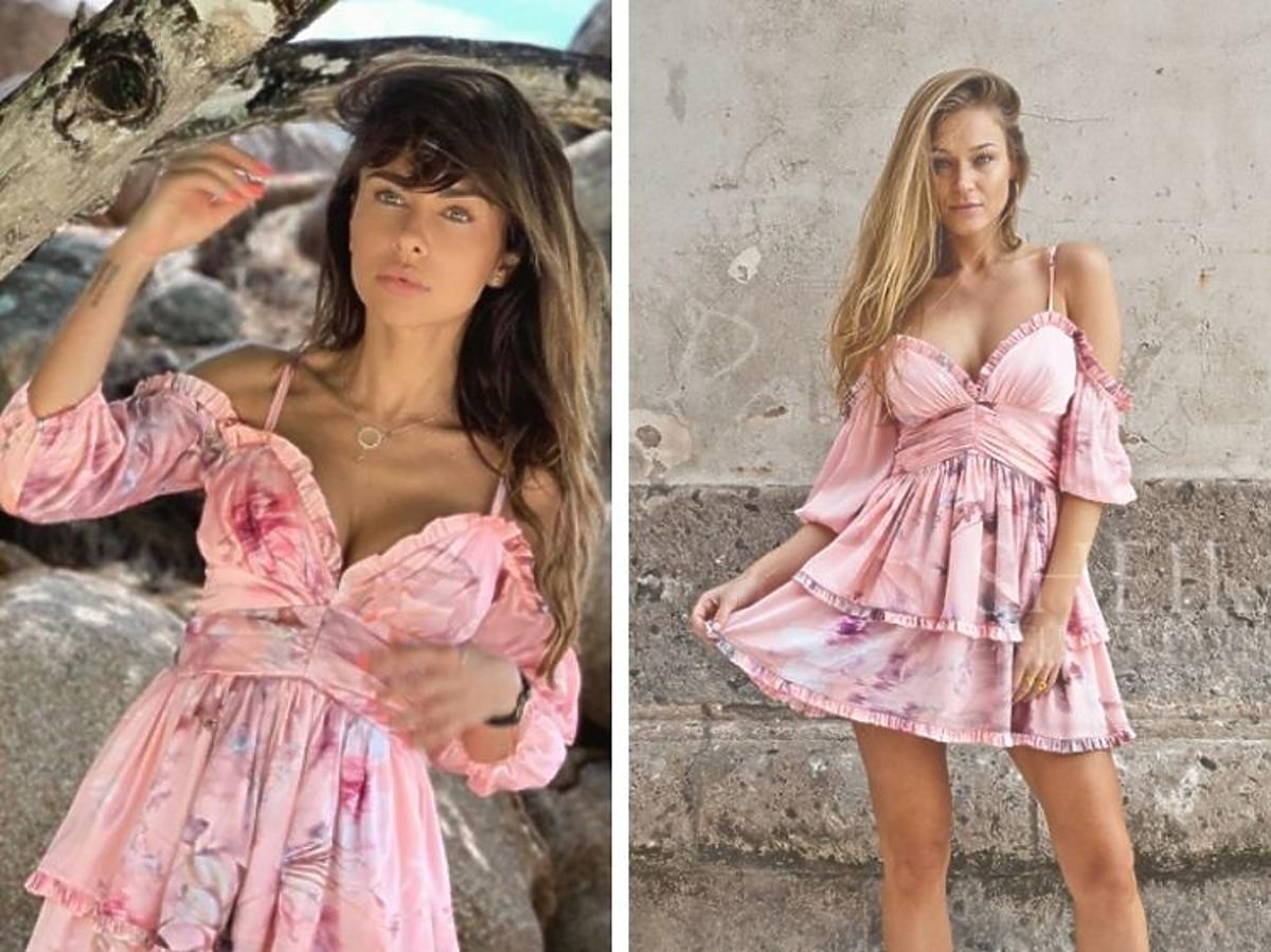 Natalia Siwiec w sukience mini w kwaity