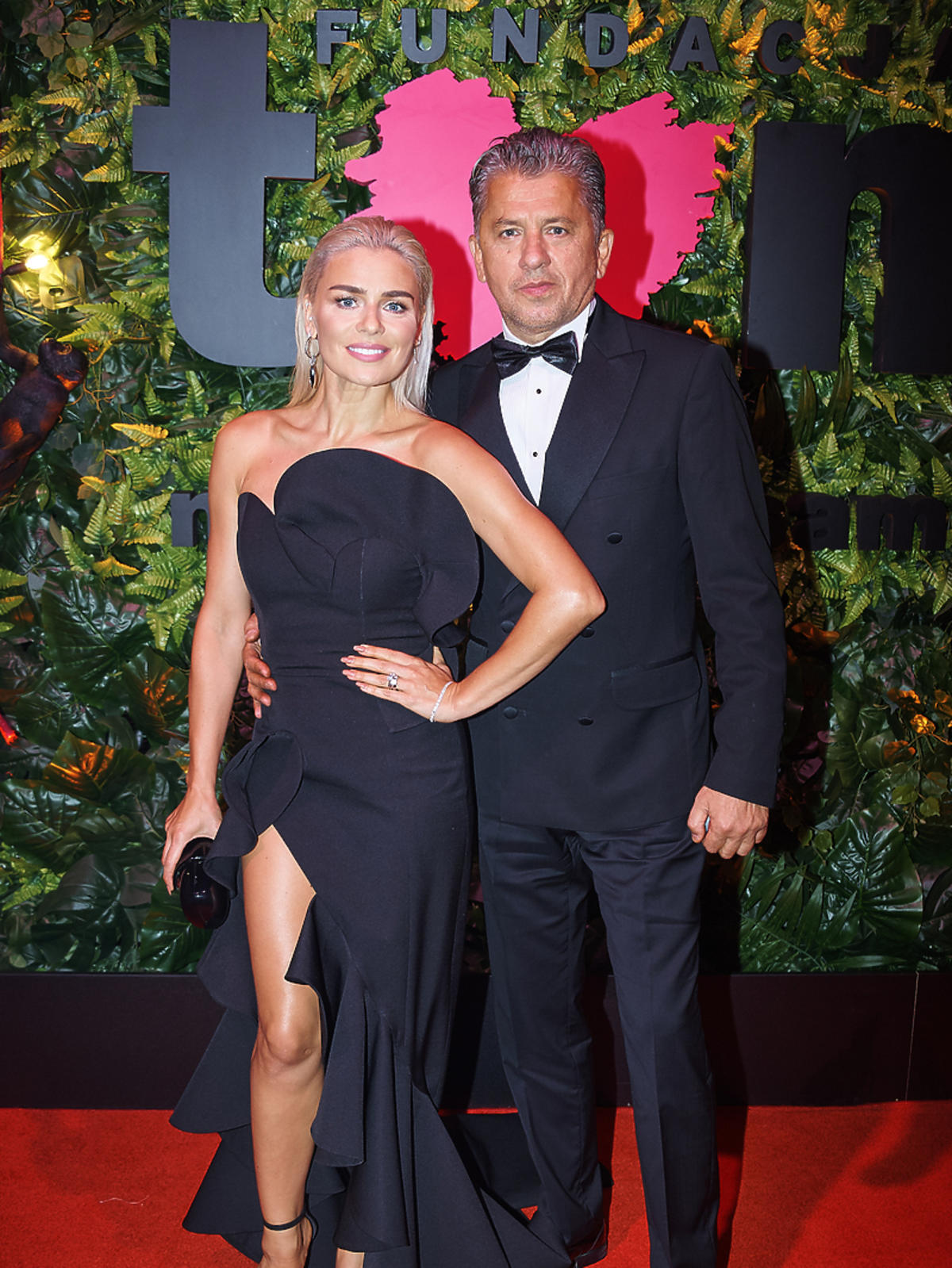 Natasza Urbańska i Janusz Józefowicz na balu TVN