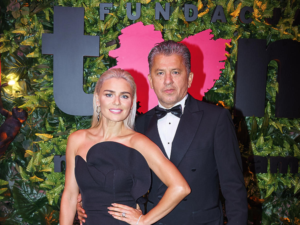 Natasza Urbańska i Janusz Józefowicz na balu TVN