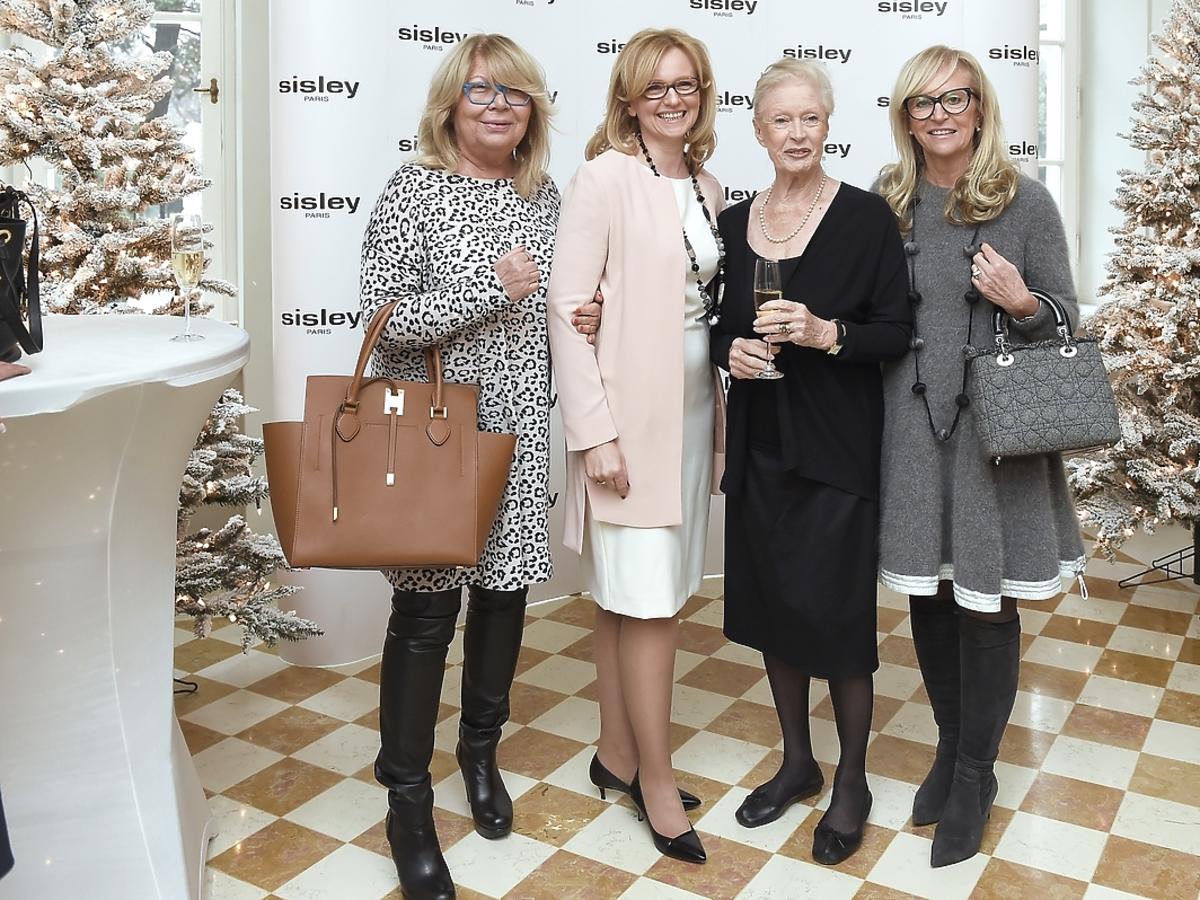 Nina Terentiew, Beata Tyszkiewicz i Katarzyna Frank-Niemczycka na prezentacji kolekcji Sisley