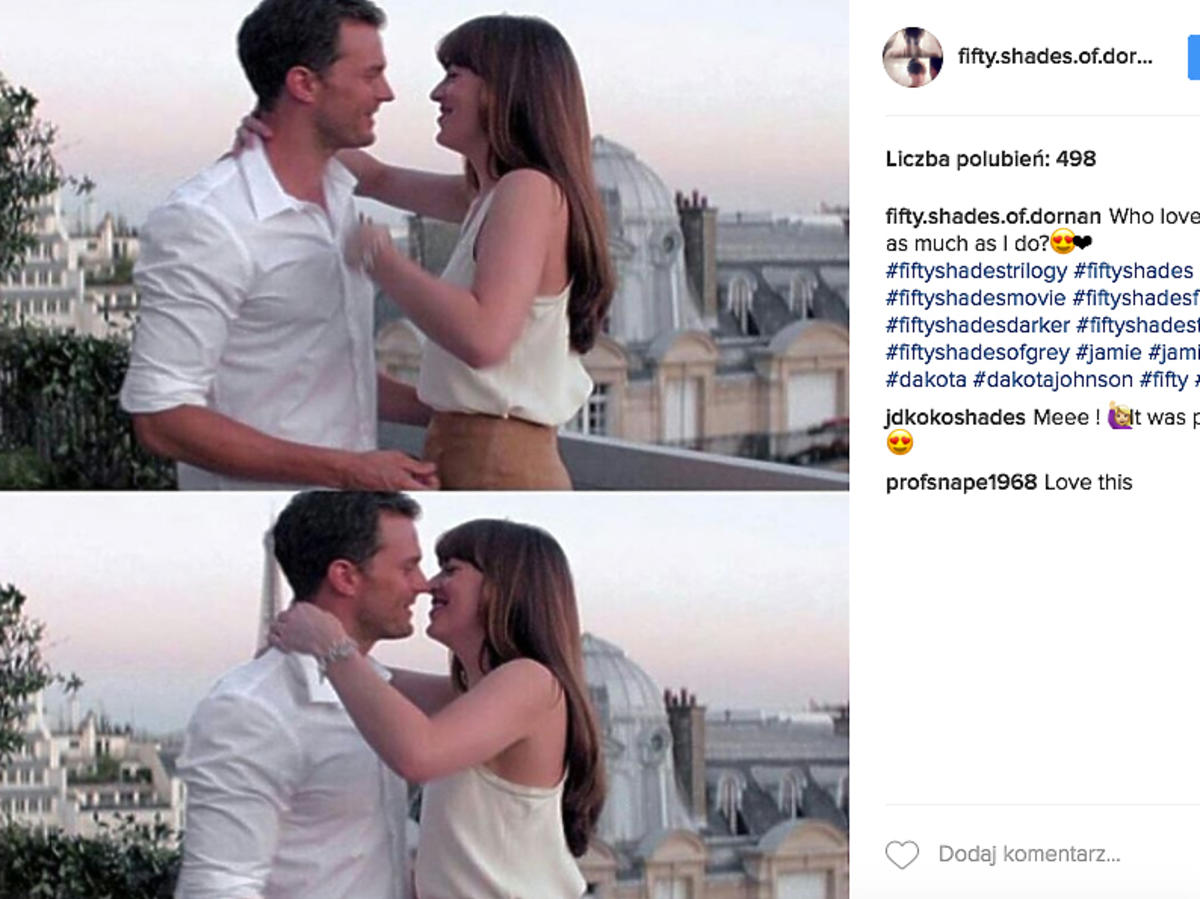 Nowe oblicze Greya - Dakota Johnson i Jamie Dornan całują się w Paryżu