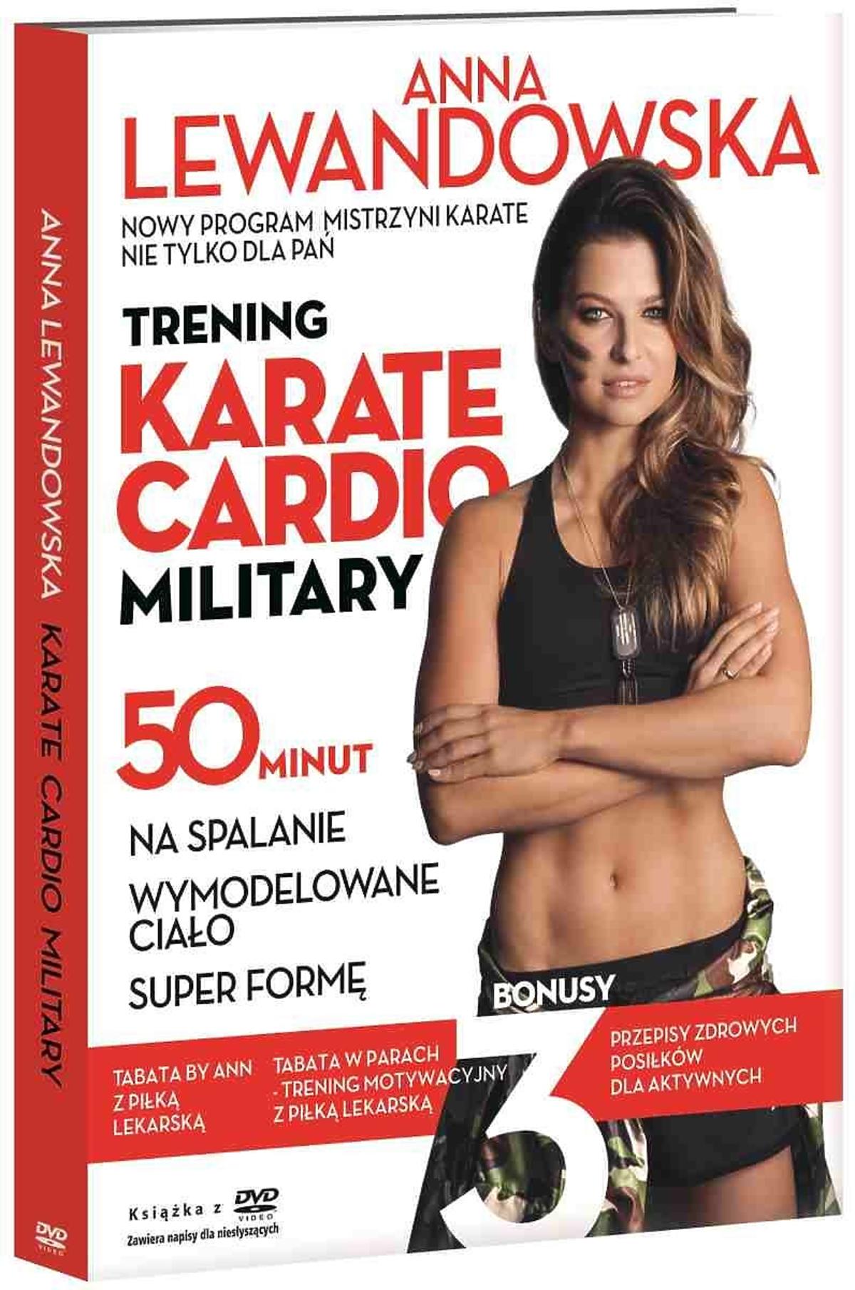 Okładka płyty Anny Lewandowskiej z ćwiczeniami Karate cardio military