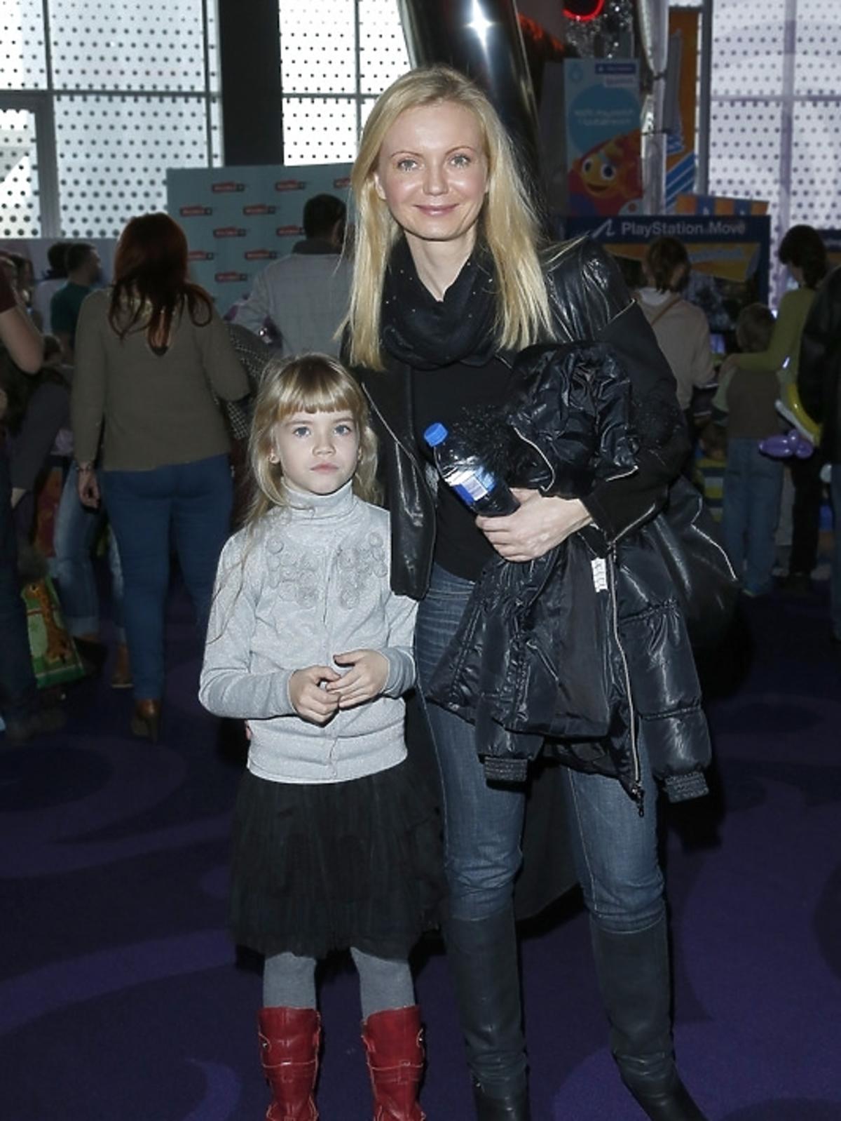 Olga Borys z córką na 10. urodzinach stacji MiniMini+