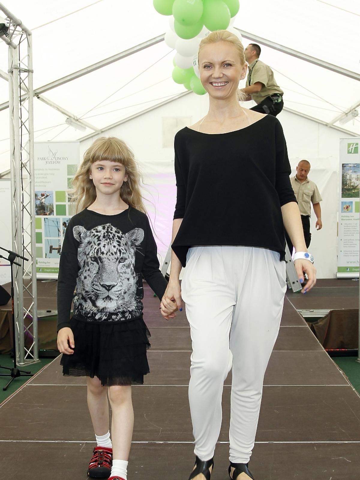 Olga Borys z córką na pikniku z okazji Dnia Matki i Dnia Dziecka