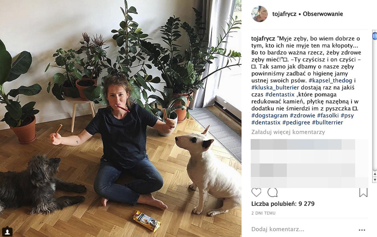 Olga Frycz z psami