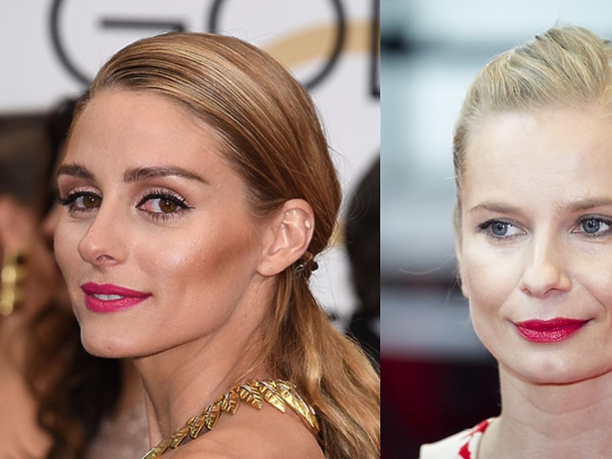 Olivia Palermo i Magdalena Cielecka w makijażu z malinowymi ustami