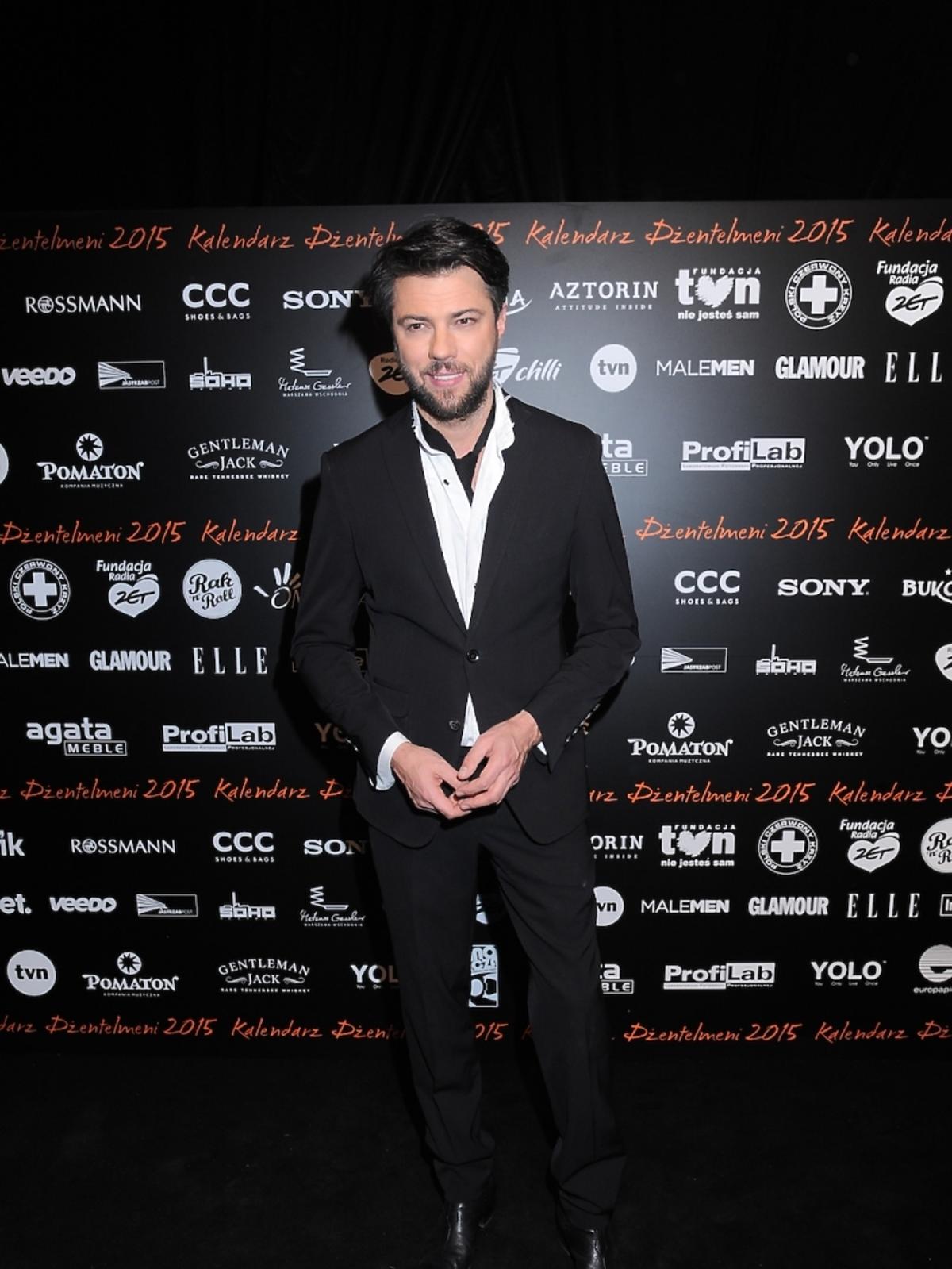 Olivier Janiak na premierze kalendarza Dżentelmeni 2015